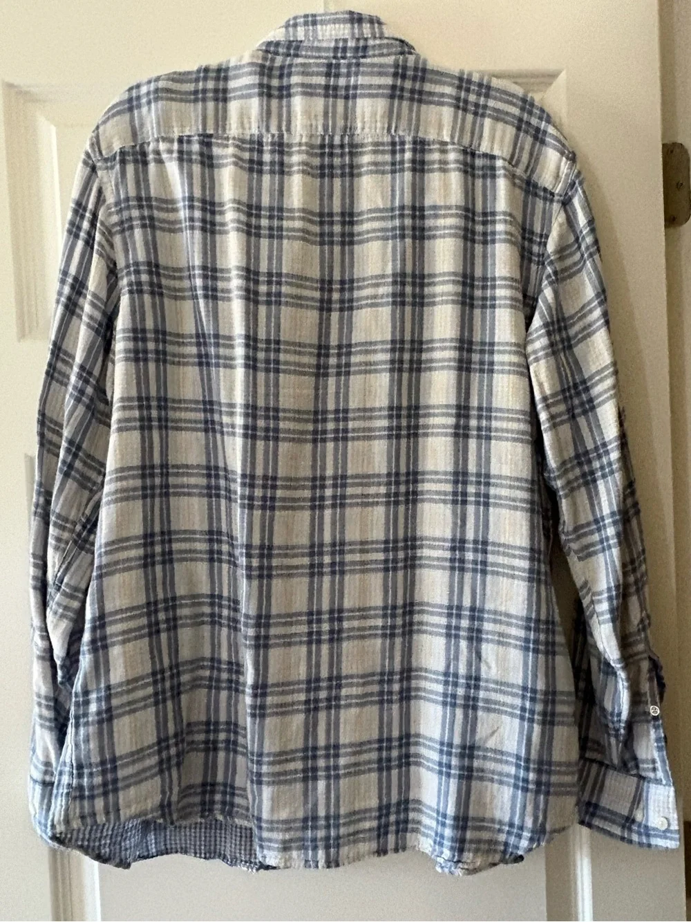 Banana Republic Blue and White Plaid Shirt